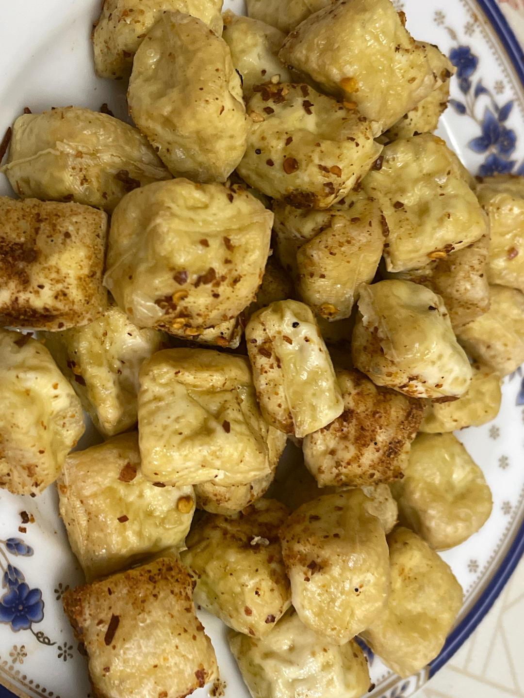 空气炸锅版的石屏爆浆豆腐