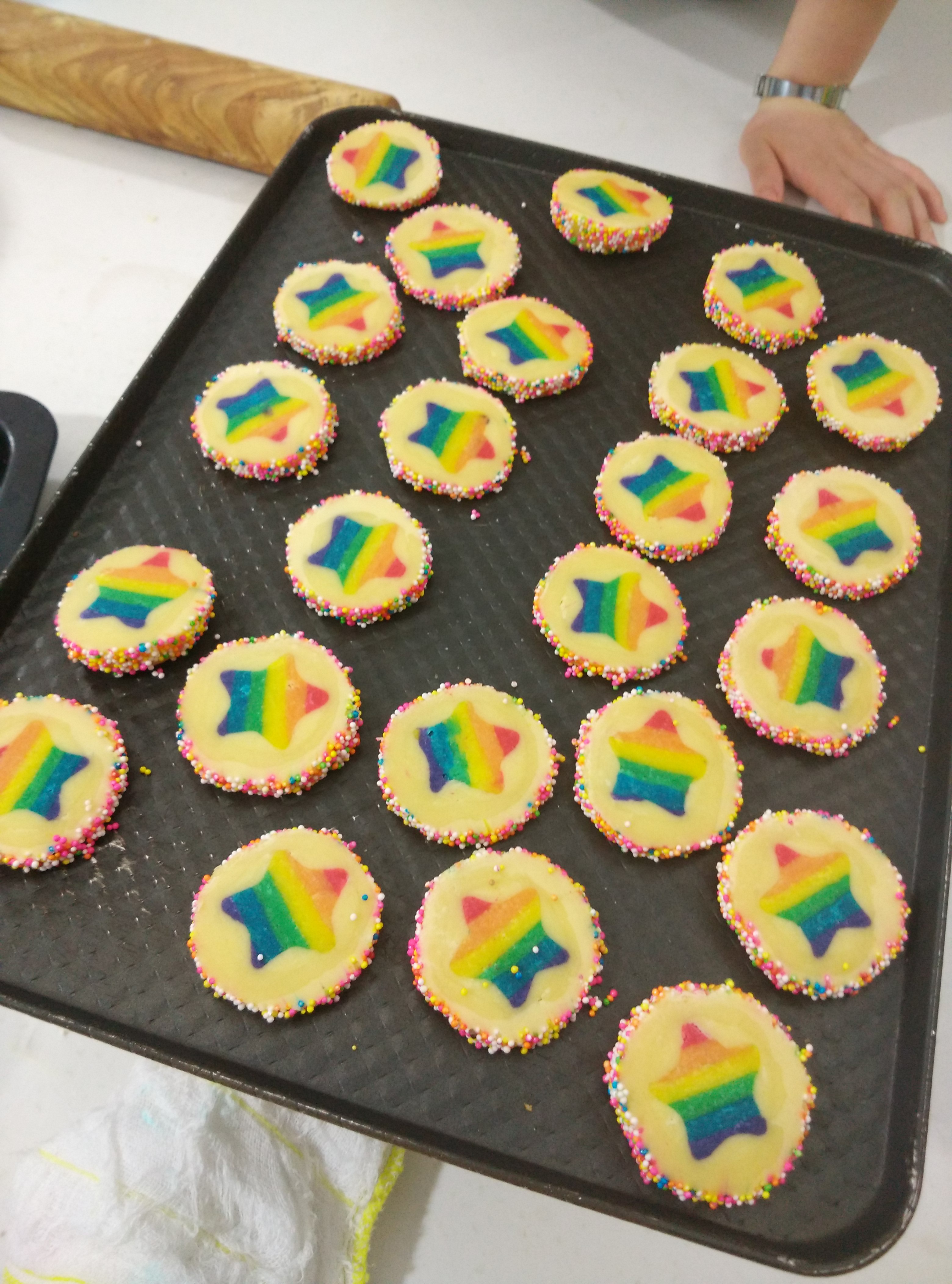 绝对惊呆所有人的彩虹心曲奇（26张超详细图步骤绝对良心）