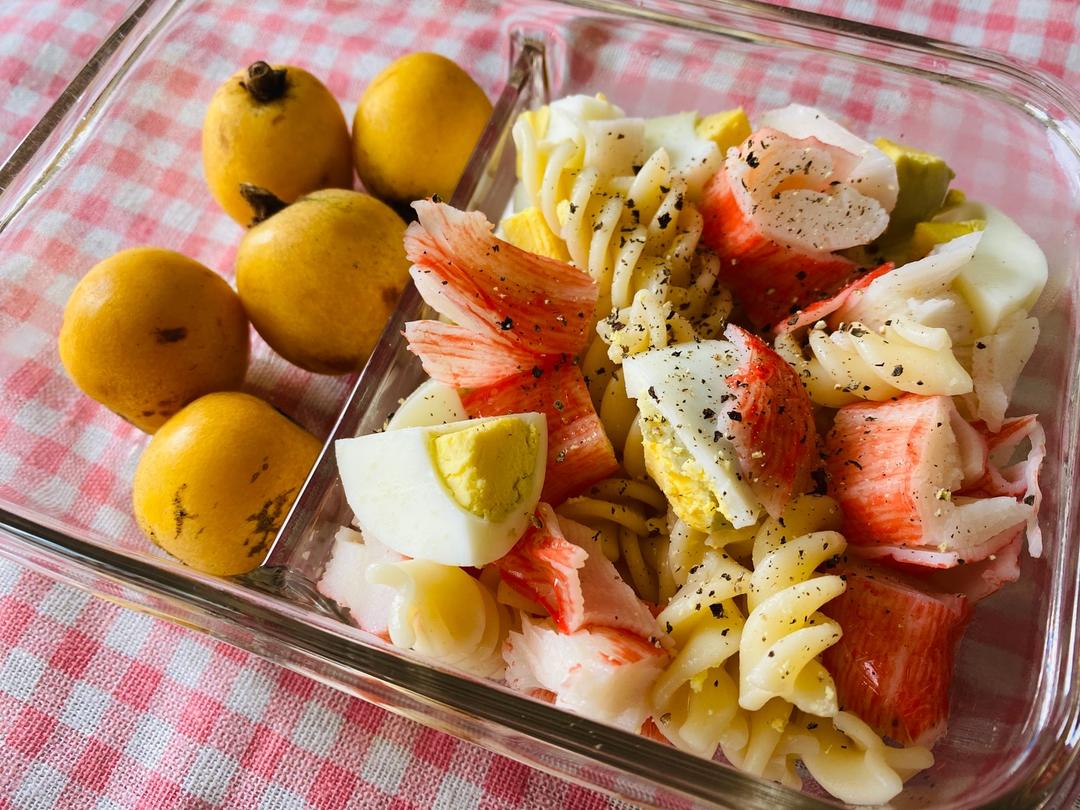 超快手🥗减脂餐🍱蟹柳意面沙拉🥗的做法