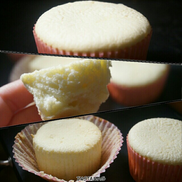 戚风杯子蛋糕^_^不开裂不回缩喔～