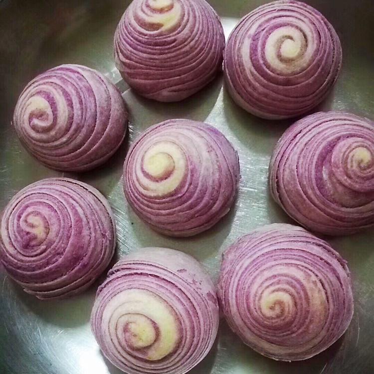 蛋黄酥~紫薯、抹茶、原味~花好月圆，中秋快乐~内附一次做六色蛋黄酥方法~