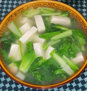 青菜豆腐汤的做法 步骤3