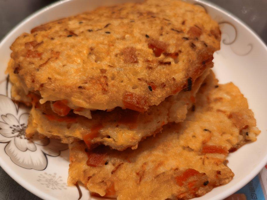 快手早餐…米饭鸡蛋饼