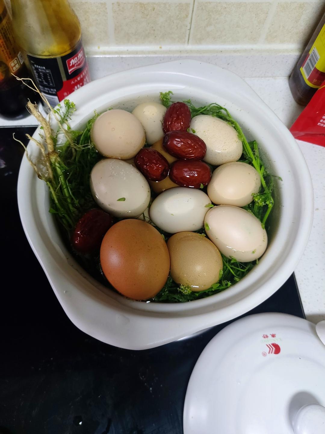 地菜花煮鸡蛋