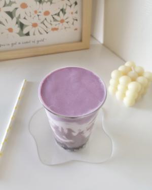 芋泥紫米鲜奶的做法 步骤6