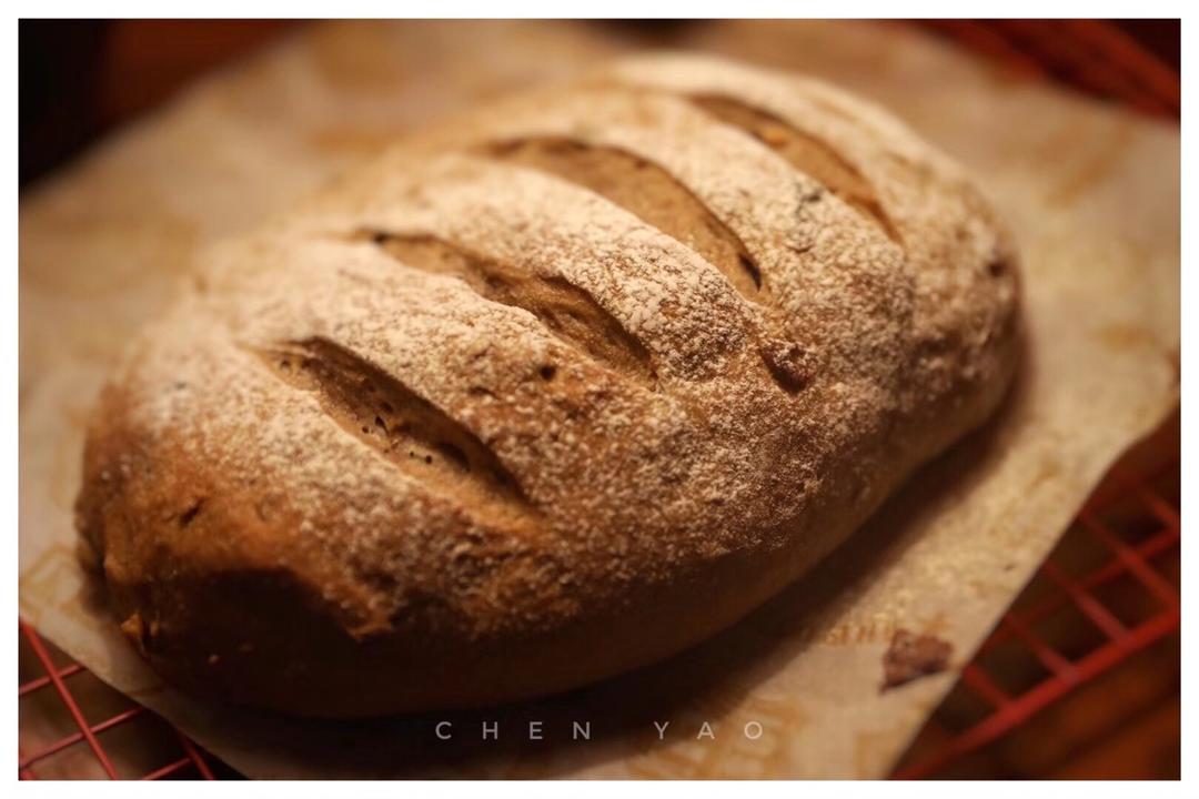 无油无糖全麦果干面包