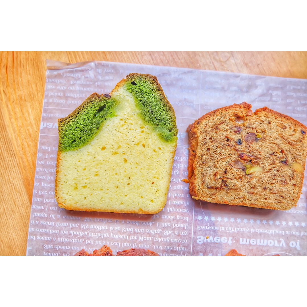 香草&抹茶双拼磅蛋糕（白菜磅）