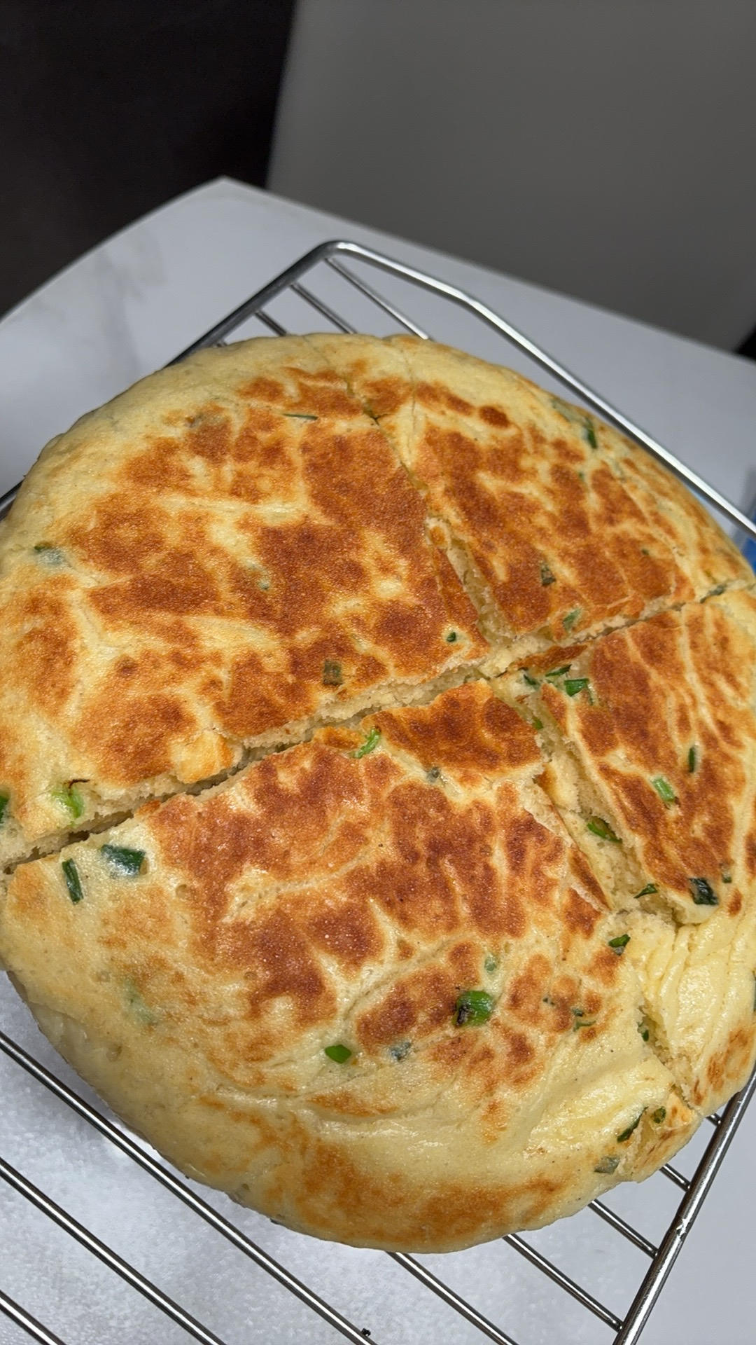 手不沾面做发面大饼