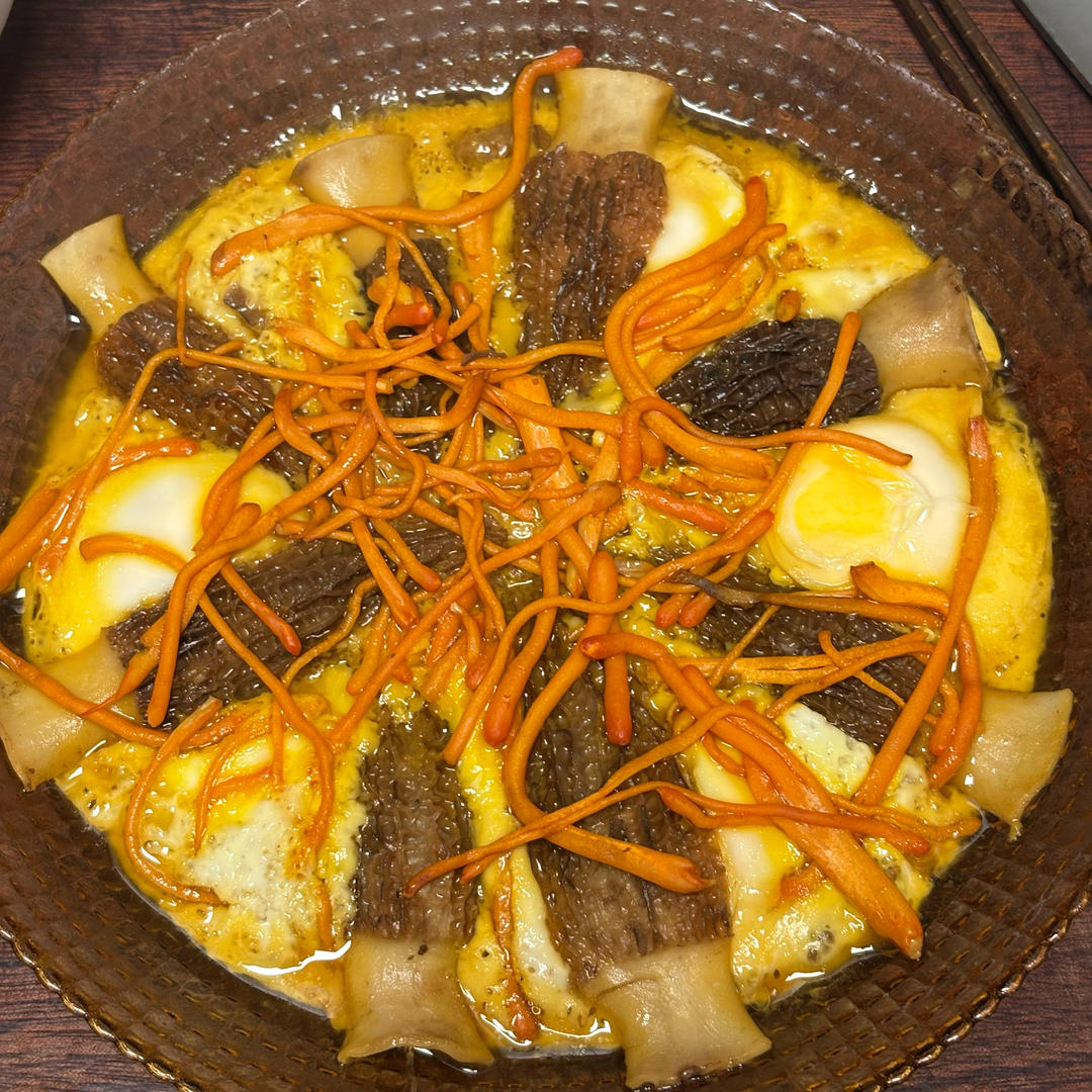 羊肚菌酱油蒸蛋