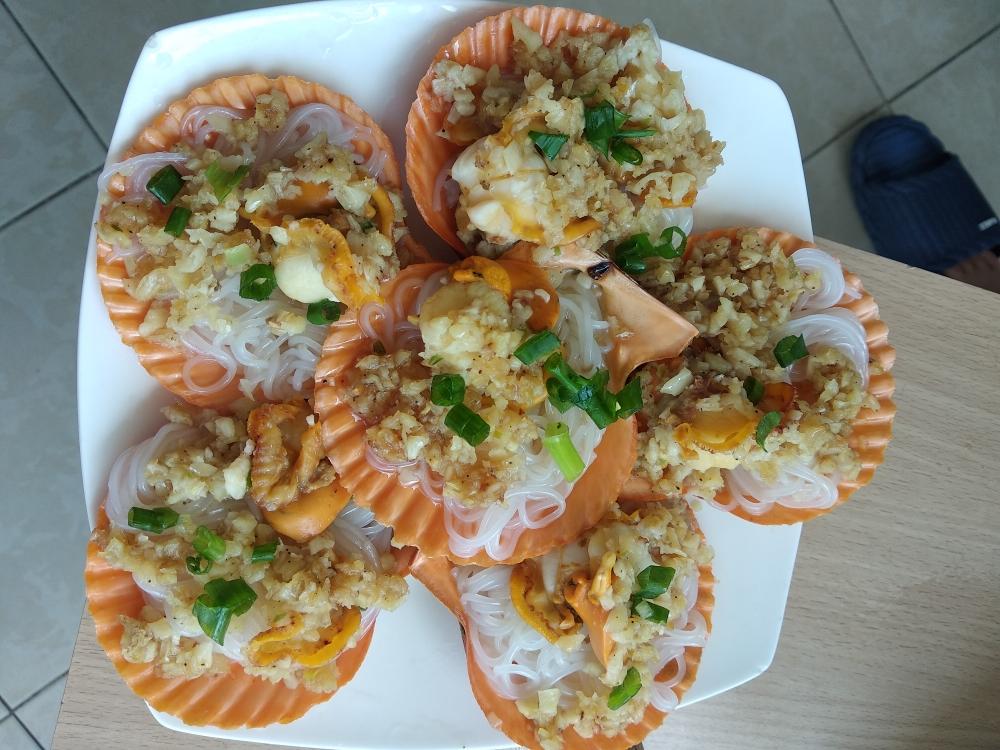 粉丝蒸黄金扇贝