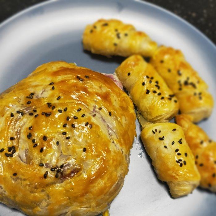 超好吃的紫薯芝士手抓饼