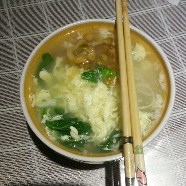 青菜鸡蛋面