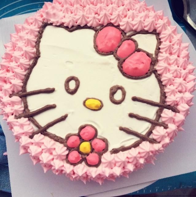 KT猫卡通生日蛋糕