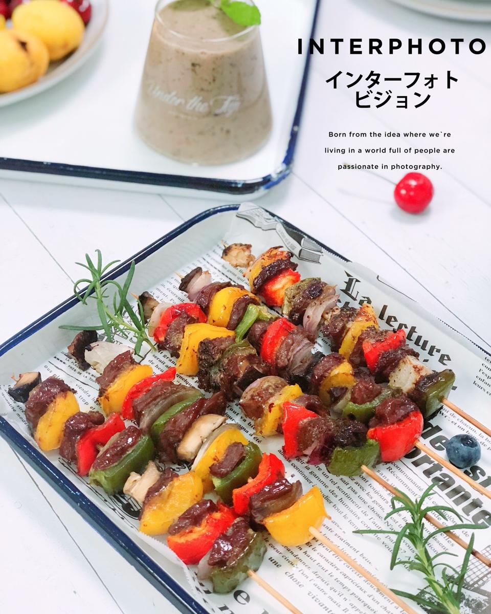 烤彩椒鸡肉串