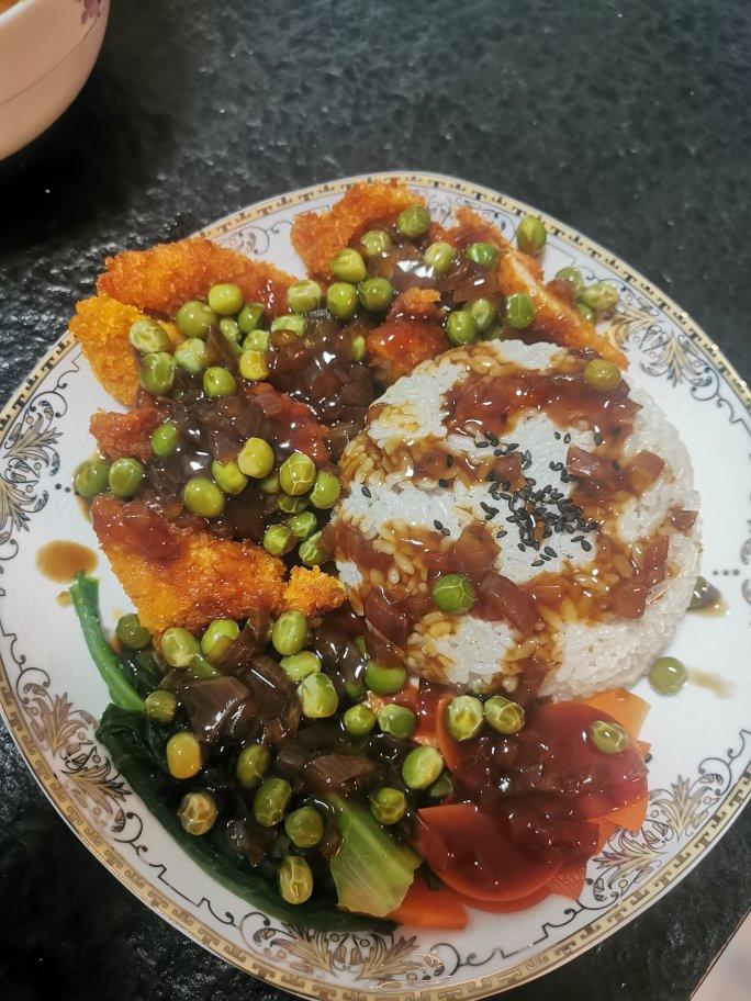 日式酱汁鸡排饭