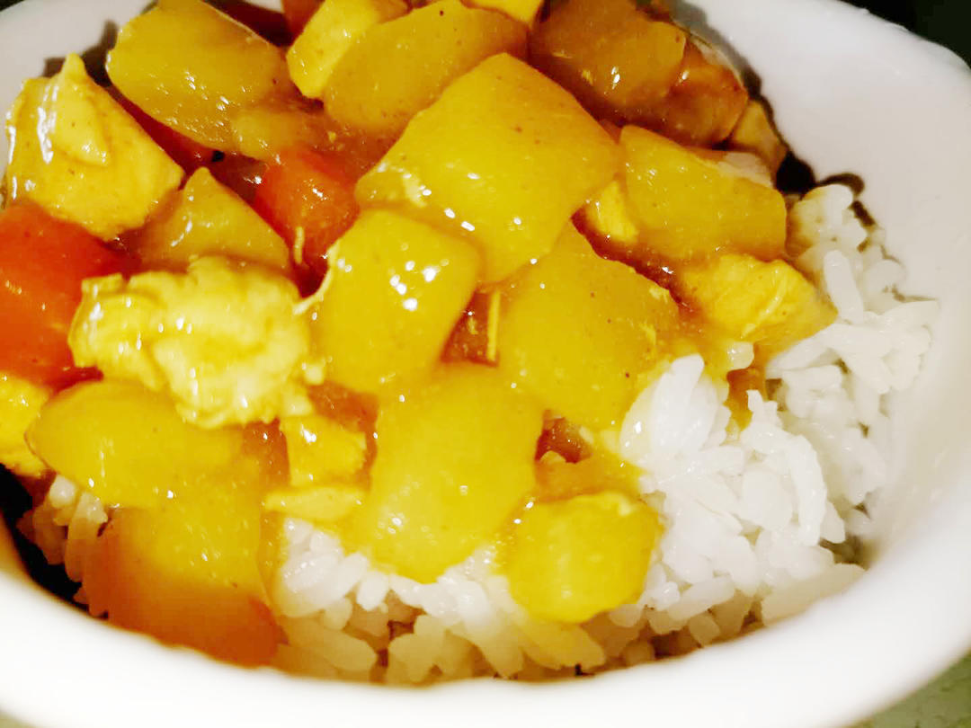 咖喱土豆鸡饭 做法没那么难 一不小心吃撑了