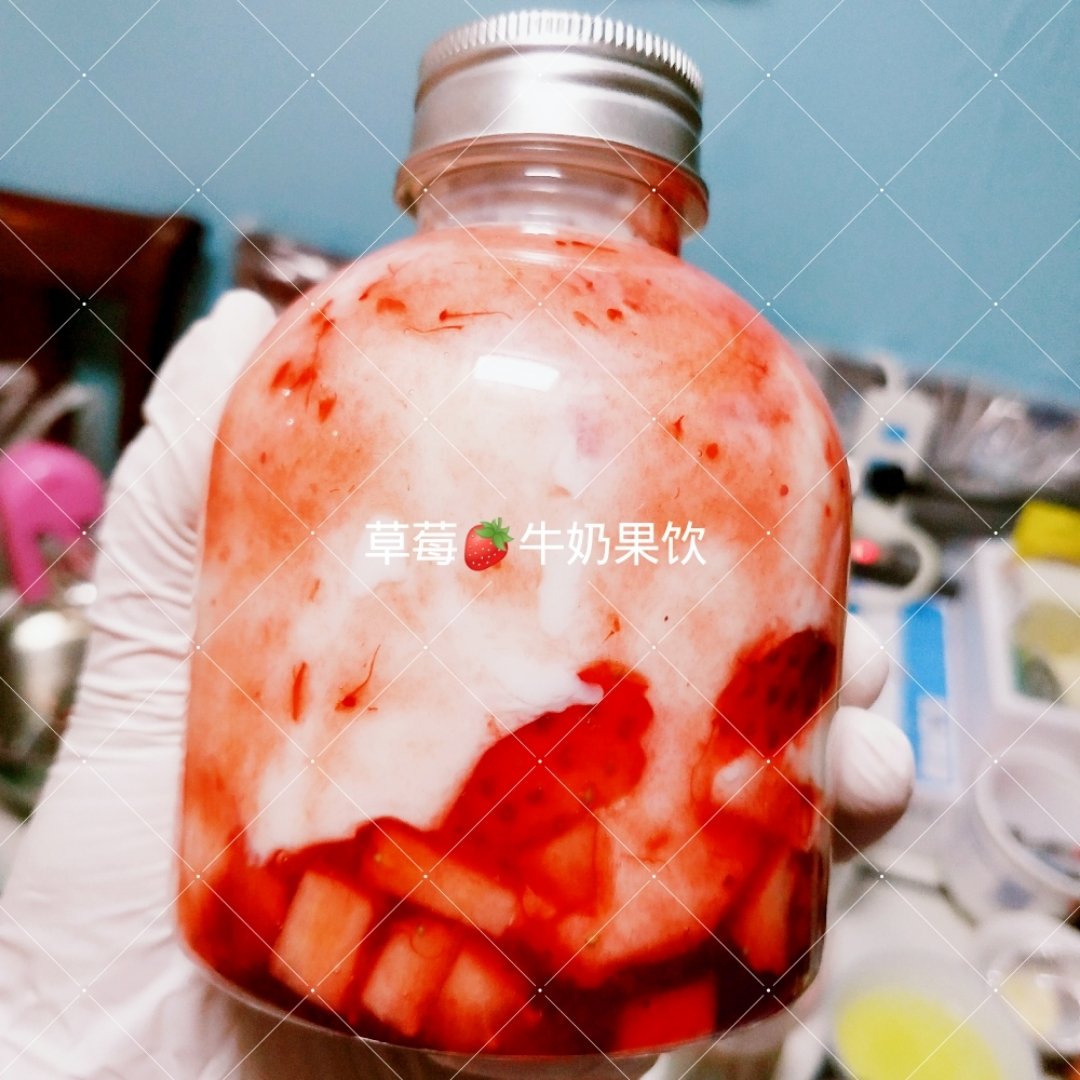 夏日网红草莓牛奶/芒果牛奶（含视频）