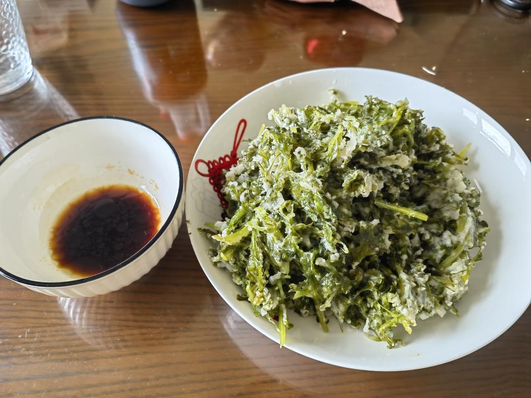 蒸茼蒿（蒸苦累）