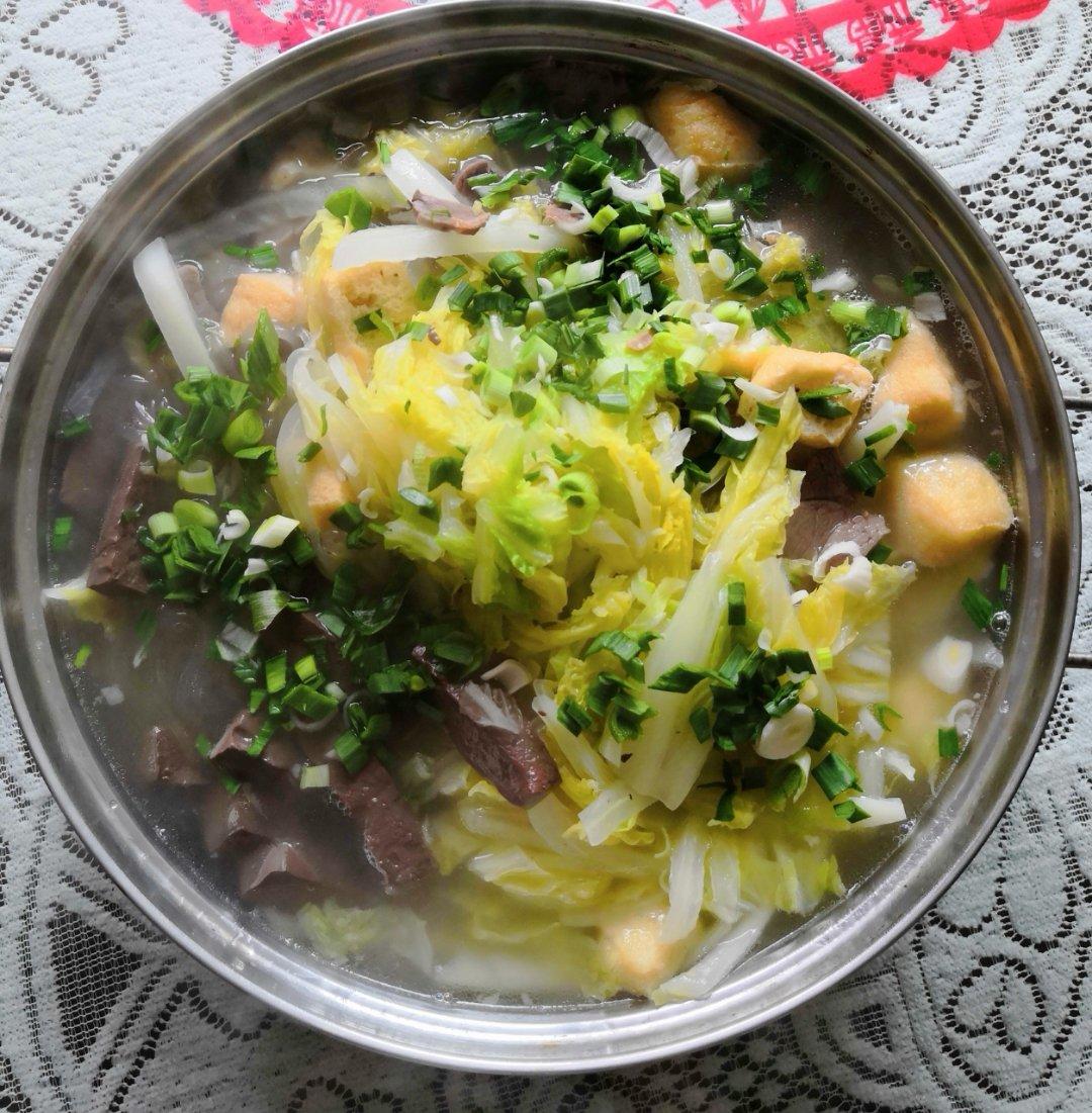 他帅了我比较开心做的娃娃菜粉丝羊肉锅