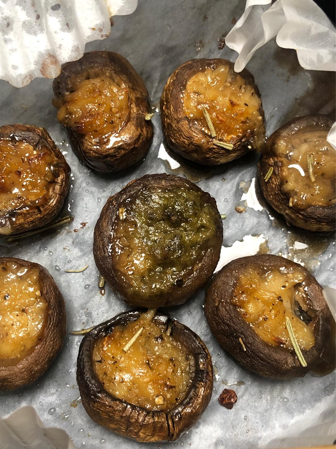 用空气炸锅做🍄爆汁口蘑
