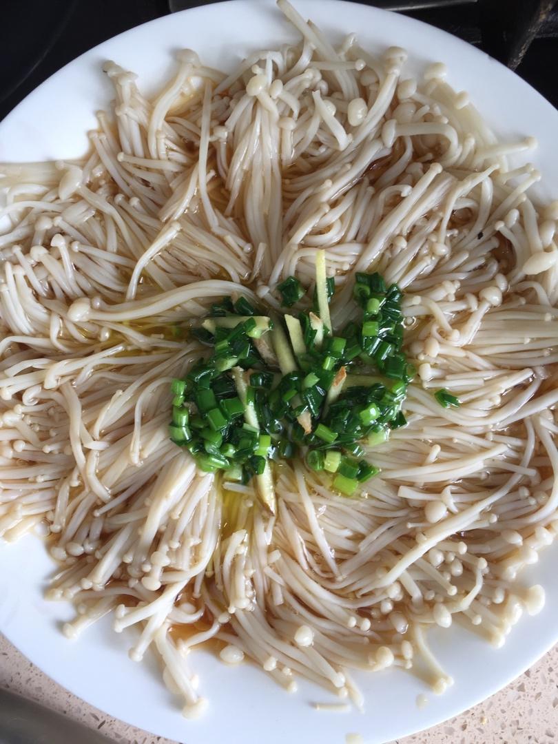 葱油蒸金针菇