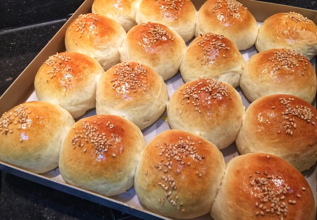 鲜奶油小餐包（一次发酵）