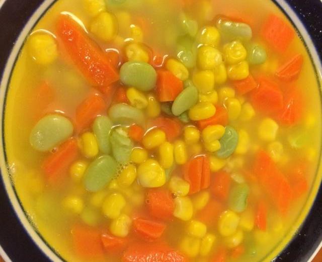 一分钟玉米豆子汤的做法
