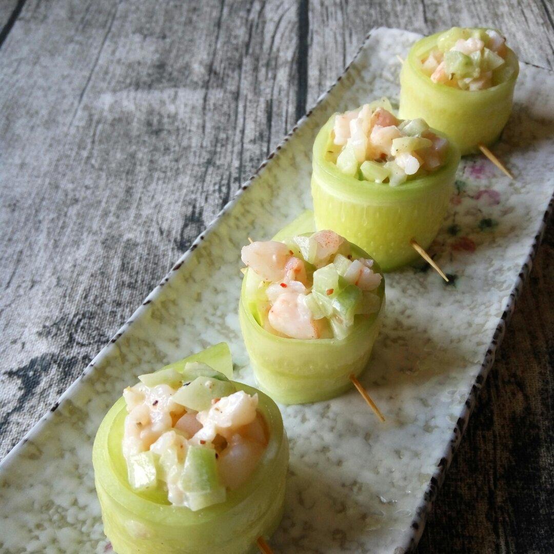 黄瓜虾仁寿司卷