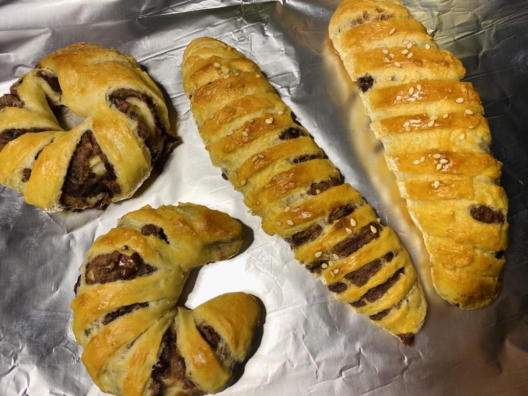 豆沙面包|包含5种整形方法|干货篇