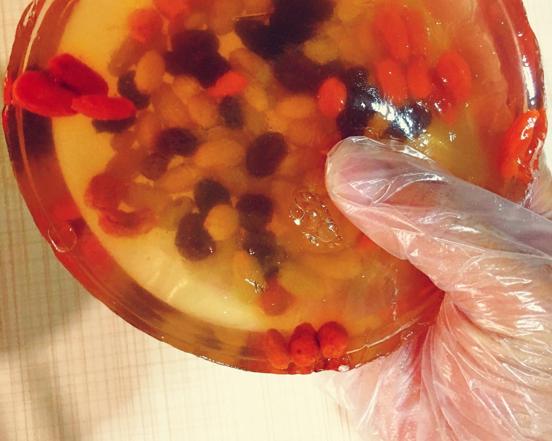 双色芋圆仙草冻琥珀冻