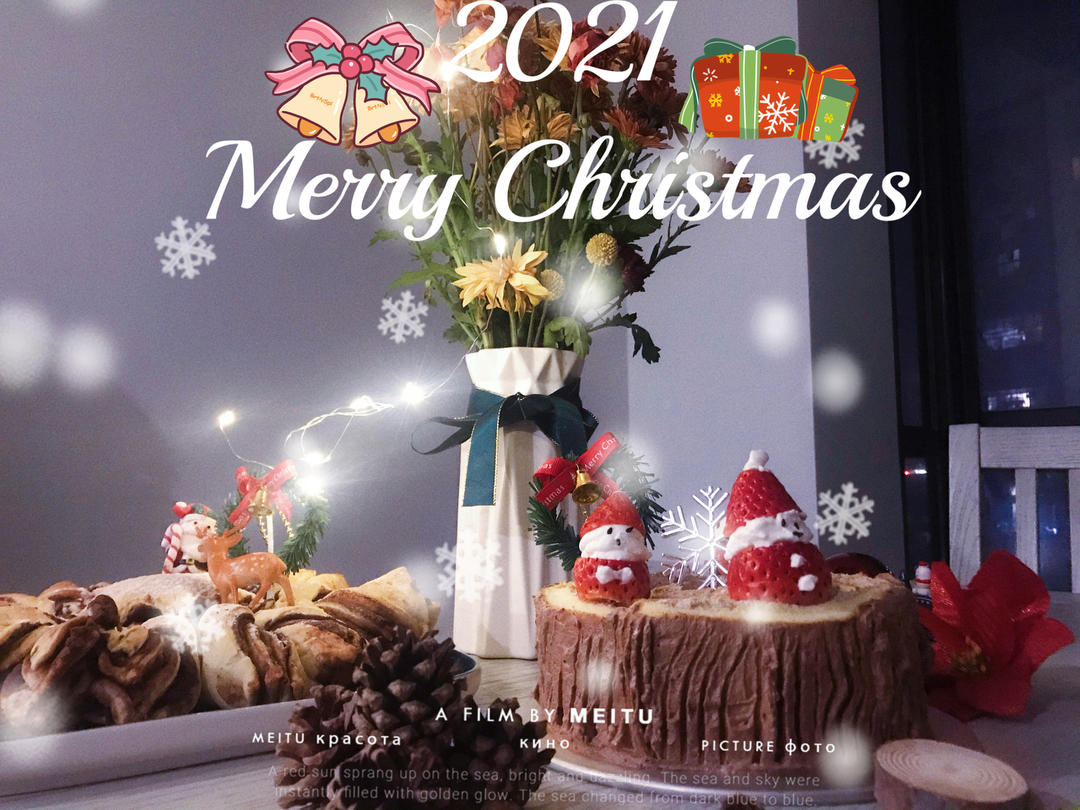 年轮树桩蛋糕‼️圣诞主题奶油蛋糕‼️巨好吃