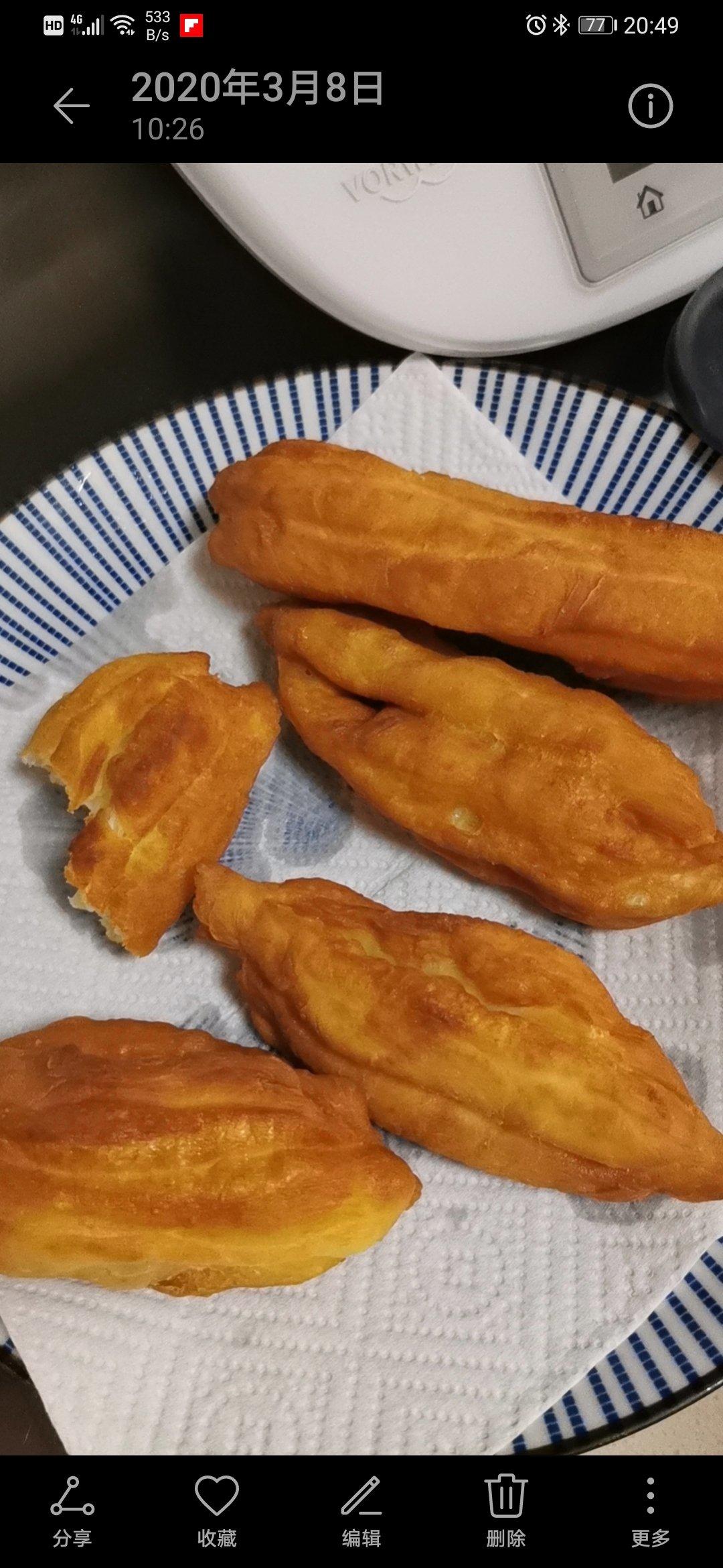 快手早餐～自制油条（酵母版，不含泡打粉、膨松剂）