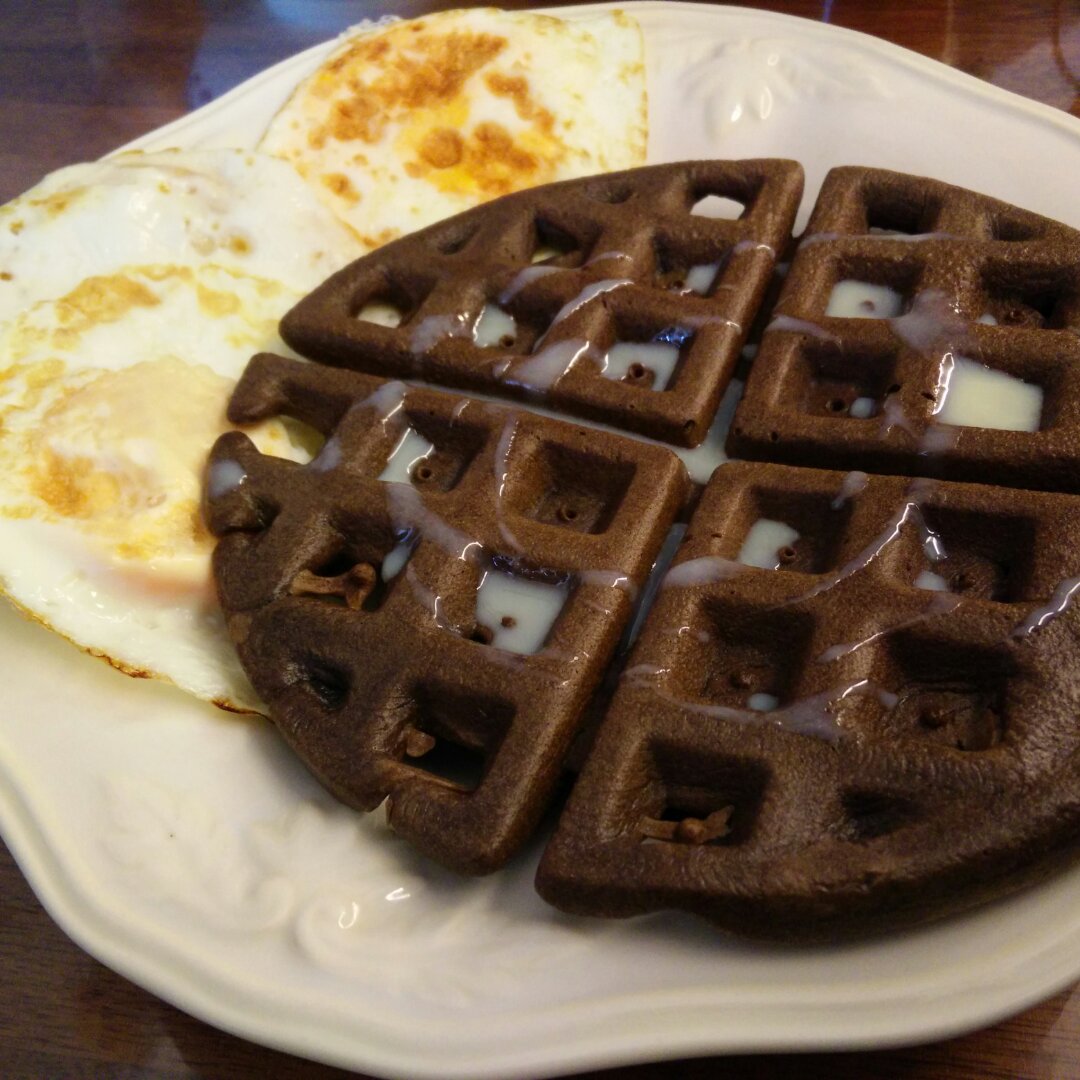 可可糯米华夫饼