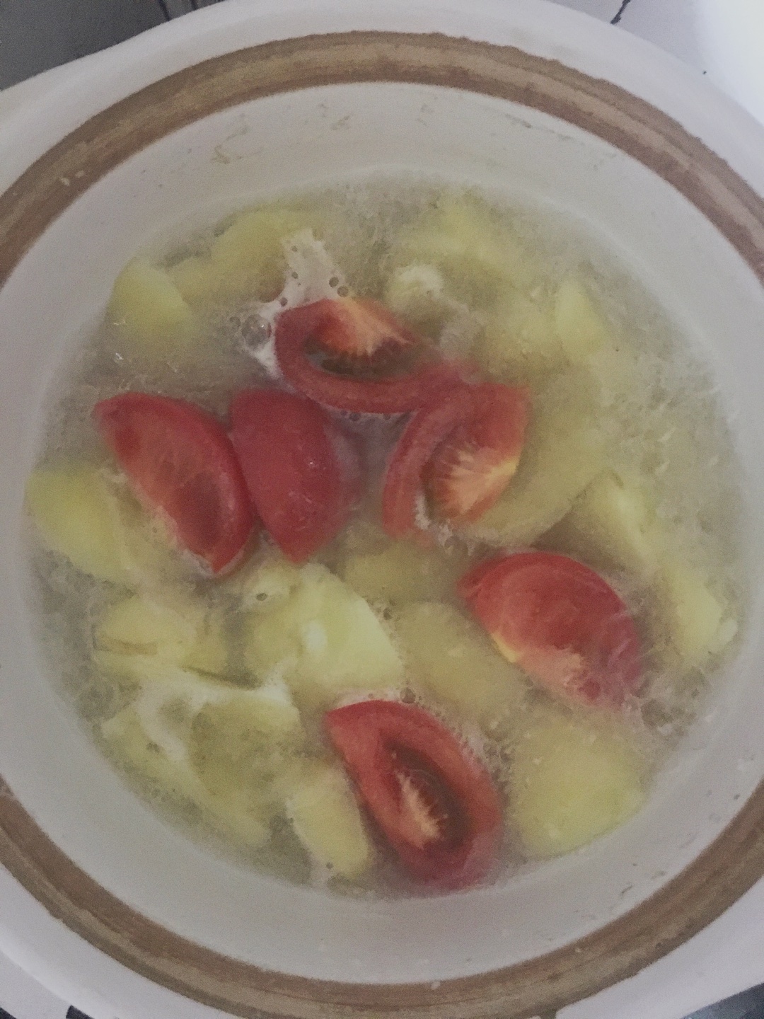 番茄土豆浓汤（无油健康版）的做法 步骤4