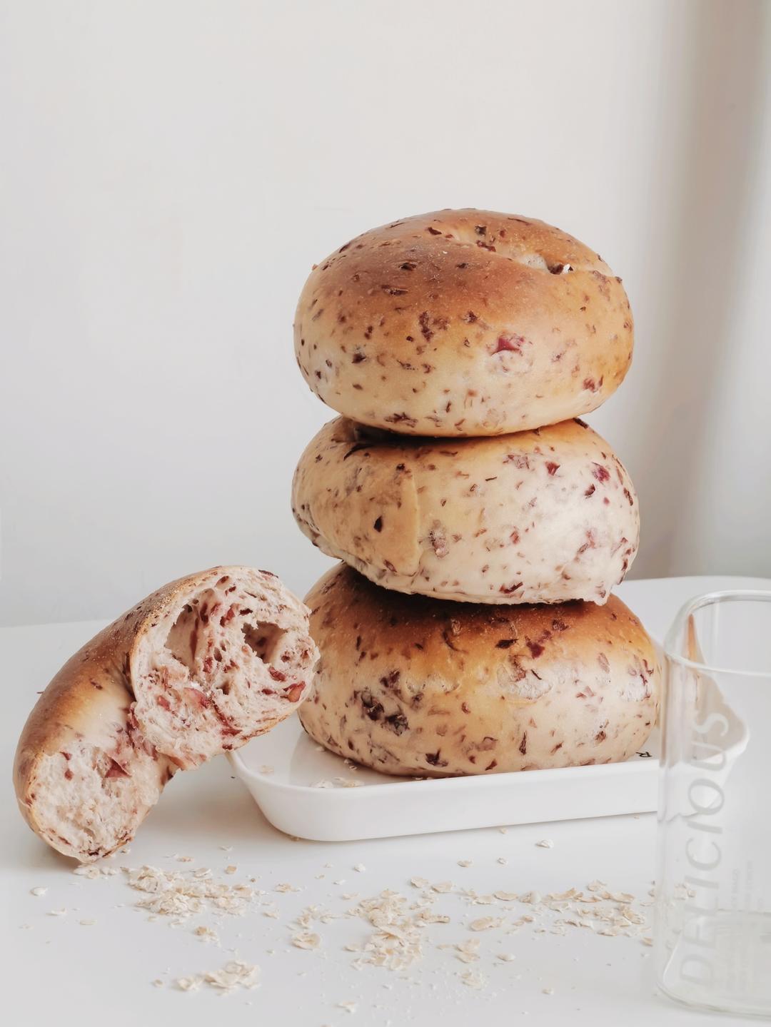 隔夜发酵玫瑰贝果🥯