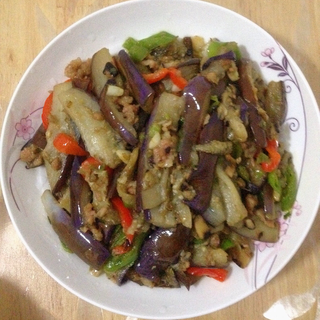 红烧肉末茄子