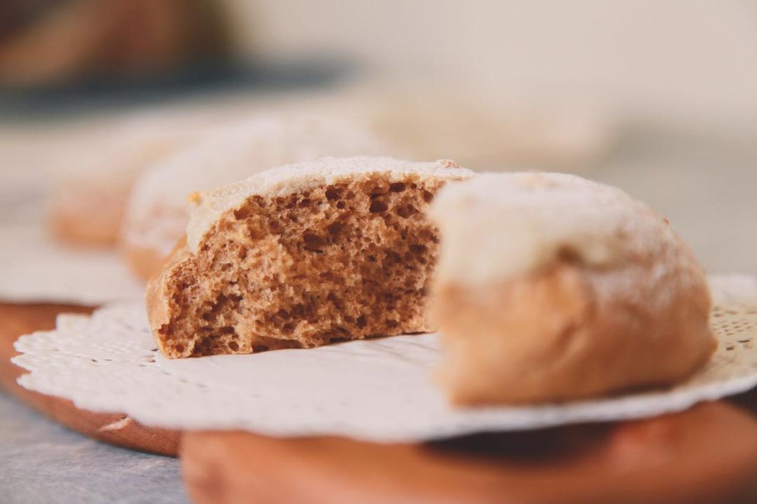 黄豆红糖杏仁雪山包