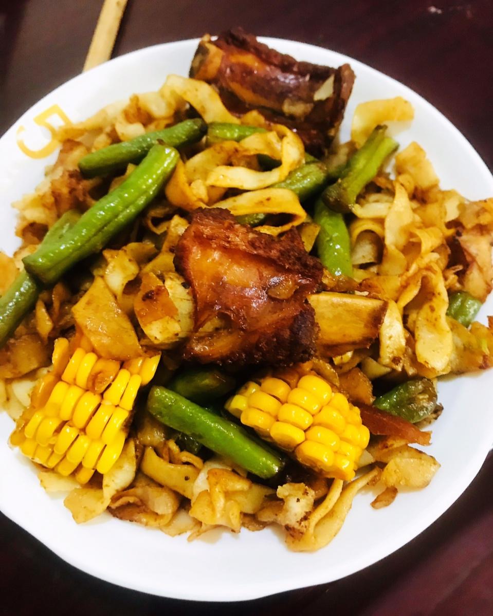 豆角排骨焖面￨真的无敌好吃