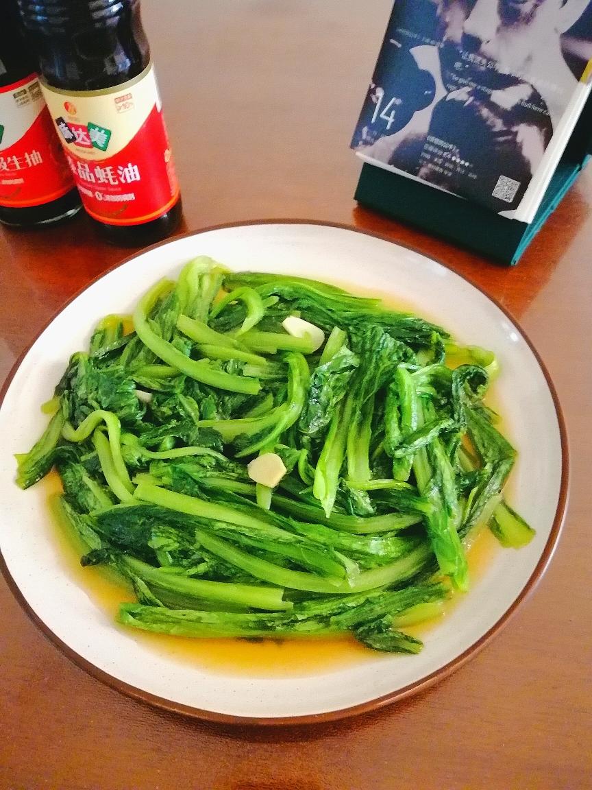 快手简单家常养生减脂菜😋清炒油麦菜（润肺止咳）爆赞