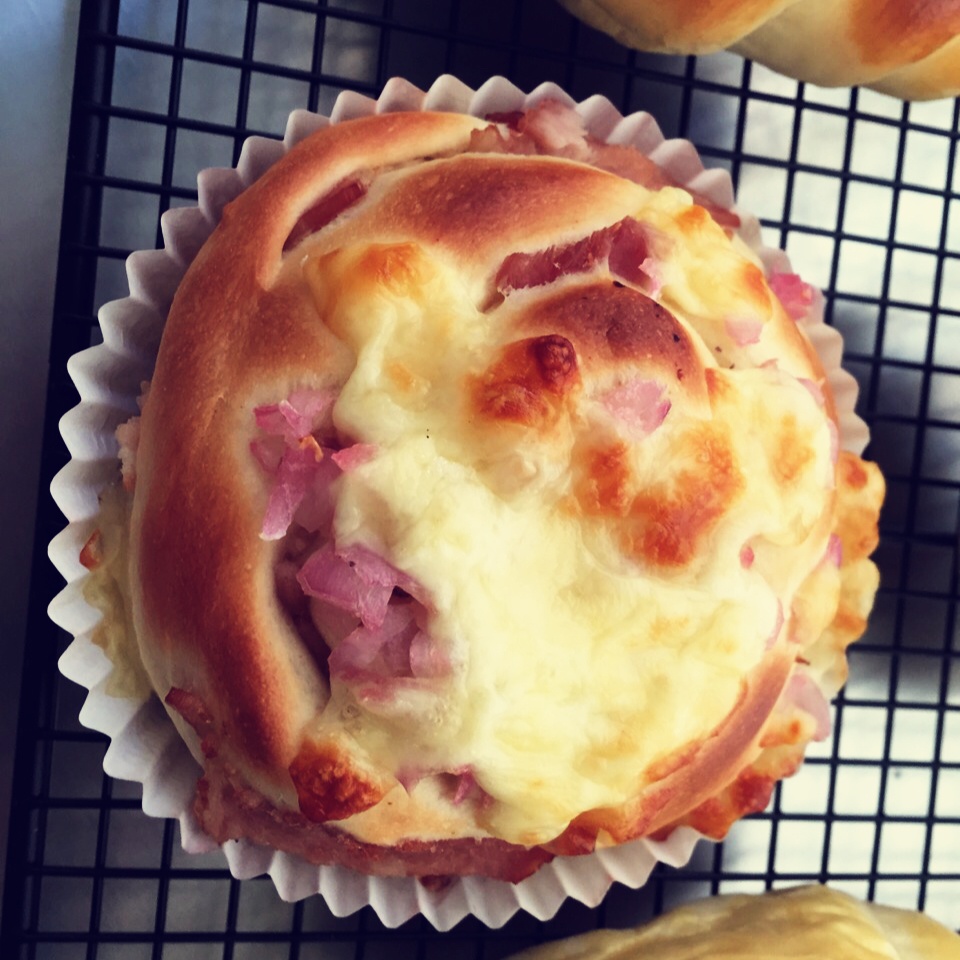 培根芝士面包卷