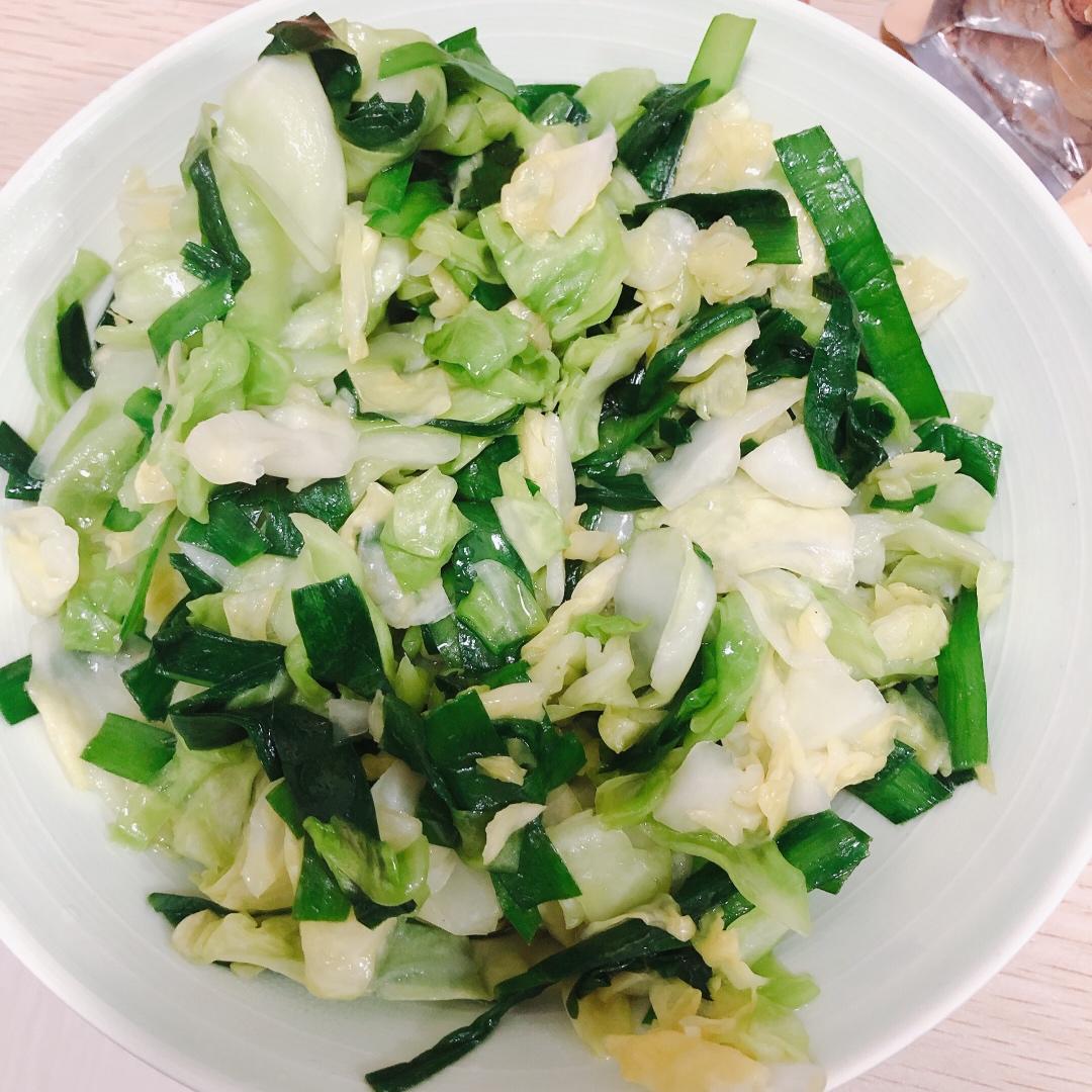 董太的私房菜--韭菜炒包菜