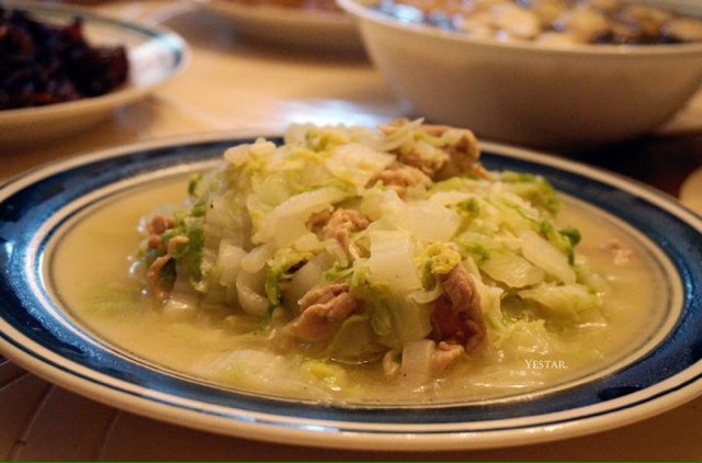 白菜烂糊肉丝