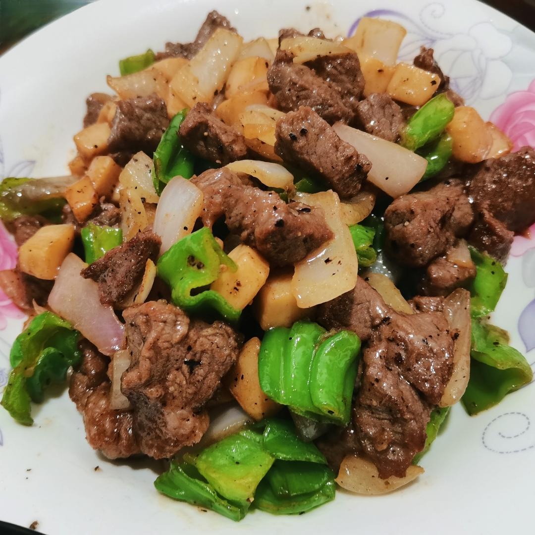 黑胡椒牛排粒