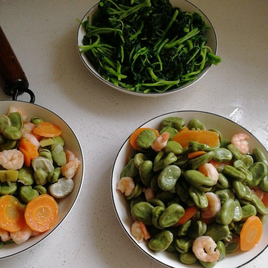 蚕豆炒虾仁