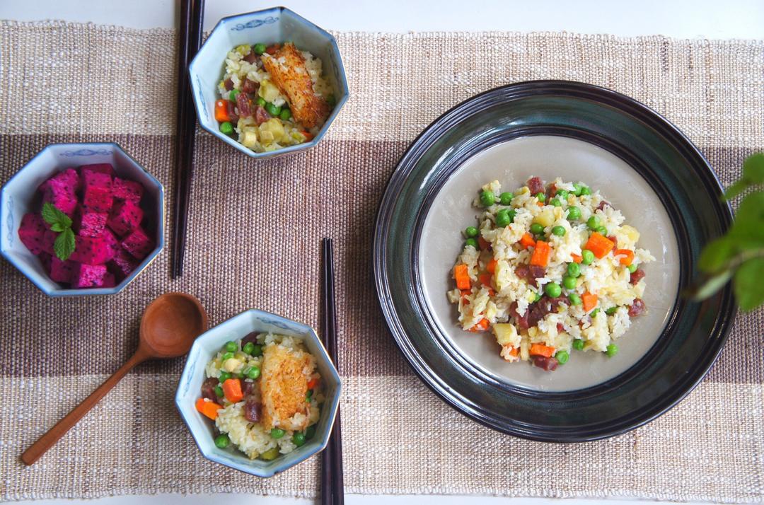 立夏豌豆五彩饭