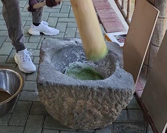 最传统艾叶清明粿