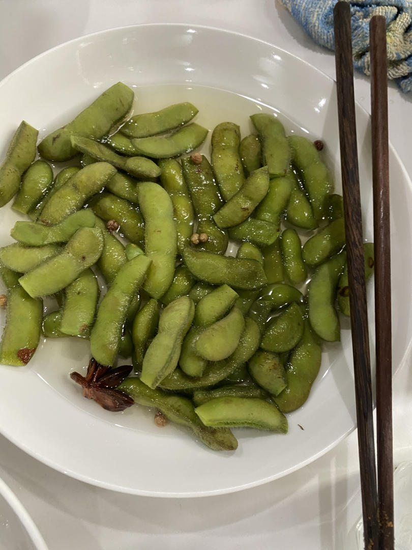 煮毛豆—不会变色版
