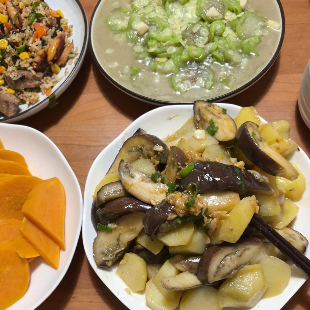 东北蒸茄子土豆