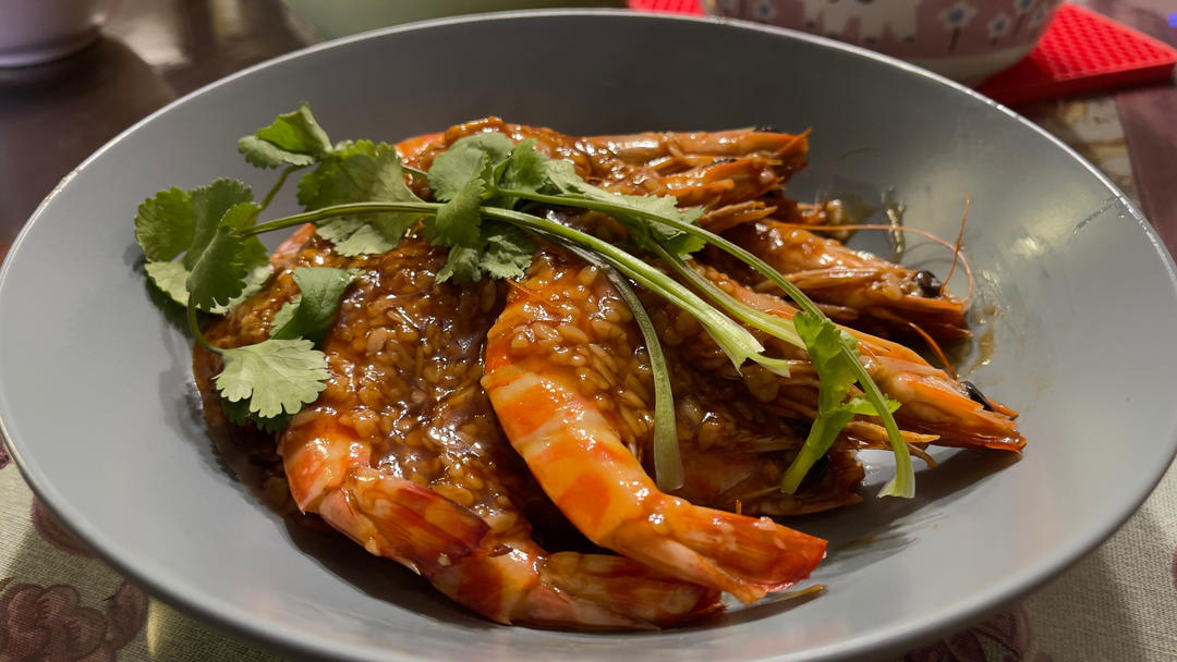 弄堂味道之酒酿干烧大虾