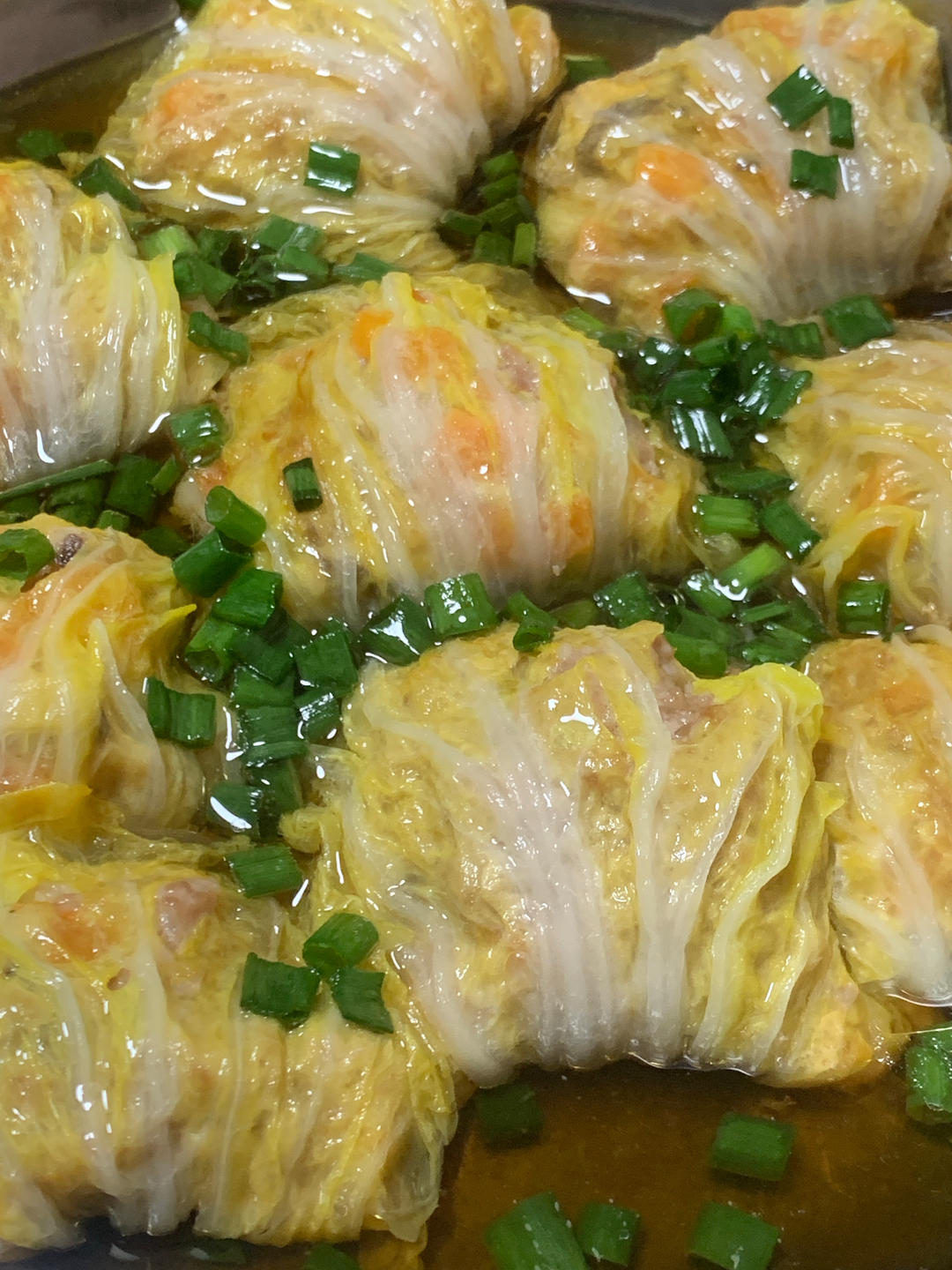 蒸白菜肉卷